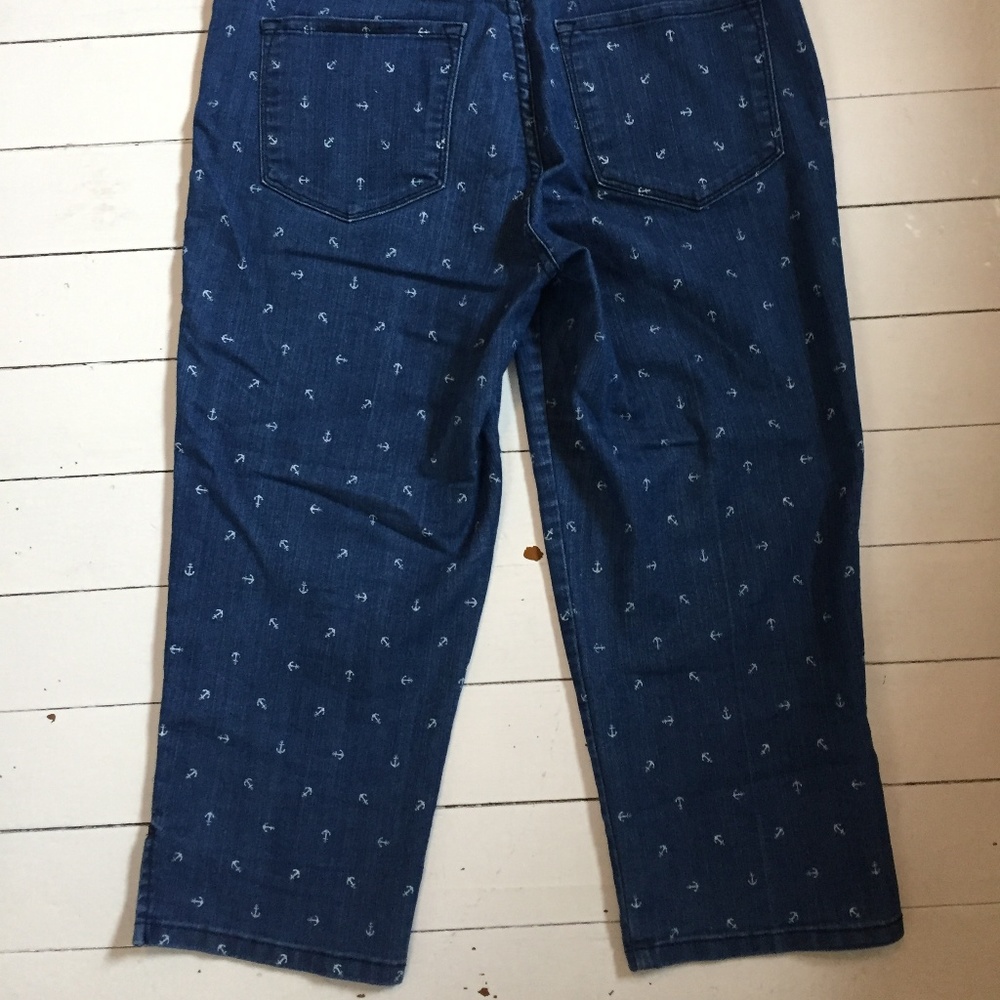 NYDJ Denim Capri/Crop Pant with Anchor Print - Picture 5 of 6